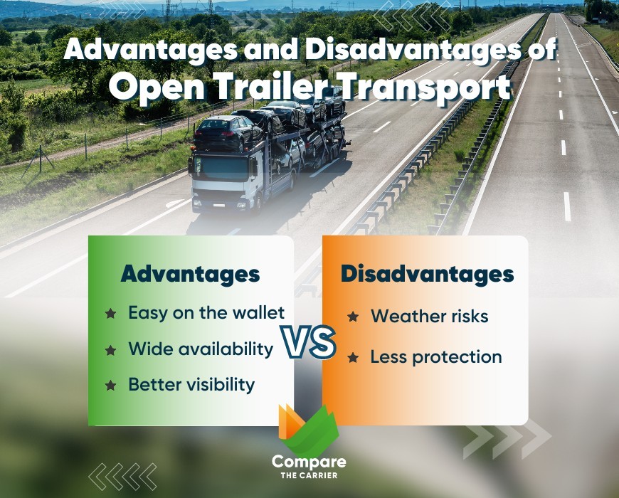 pros and cons of Open Trailer Transport