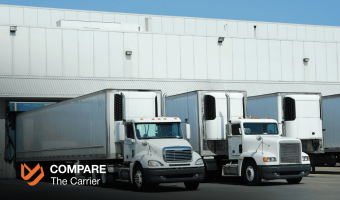 A few docks where trucks are transported