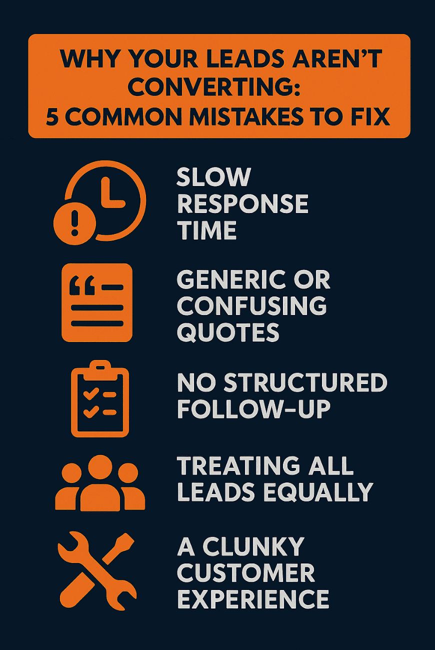 How to Track and Improve Your Auto Transport Lead Conversion Rate 3 3 Why Your Leads Aren’t Converting: 5 Common Mistakes to Fix