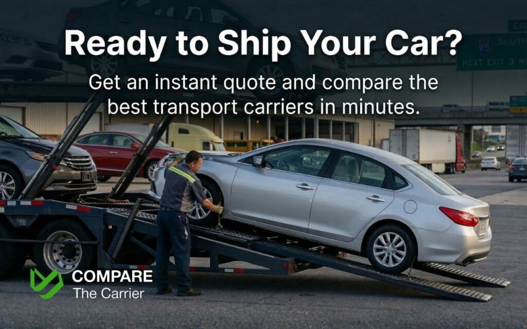 car carrier trailer loading vehicles for interstate car shipping