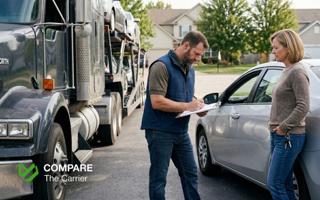 Professional auto transport driver