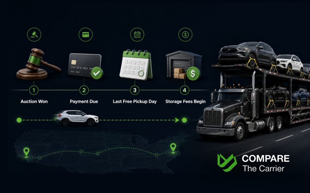 CTC Copart Storage Fees 7 Copart storage fee timeline from auction day to daily charges