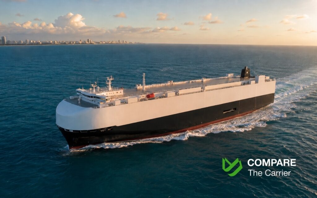 CTC B2C - Blog Article Illustrations - 286 Vehicle cargo vessel crossing from Florida to Puerto Rico
