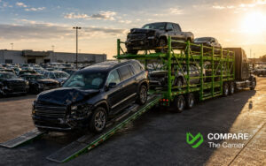Exclusively modern American-style vehicles (Full-size SUVs, pickup trucks, muscle cars, electric sedans).