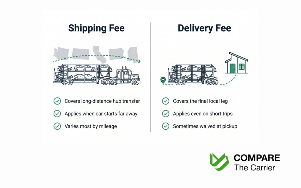Carvana shipping fee vs delivery fee — what each charge actually covers explained