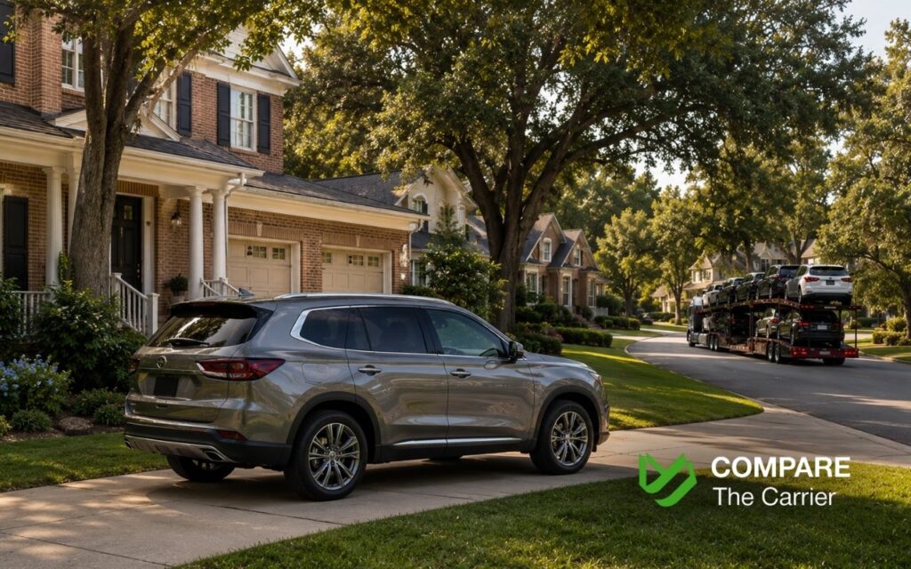 CTC B2C - Blog Article Illustrations - 352 Successfully delivered vehicle at a Georgia home after cross-country transport from California