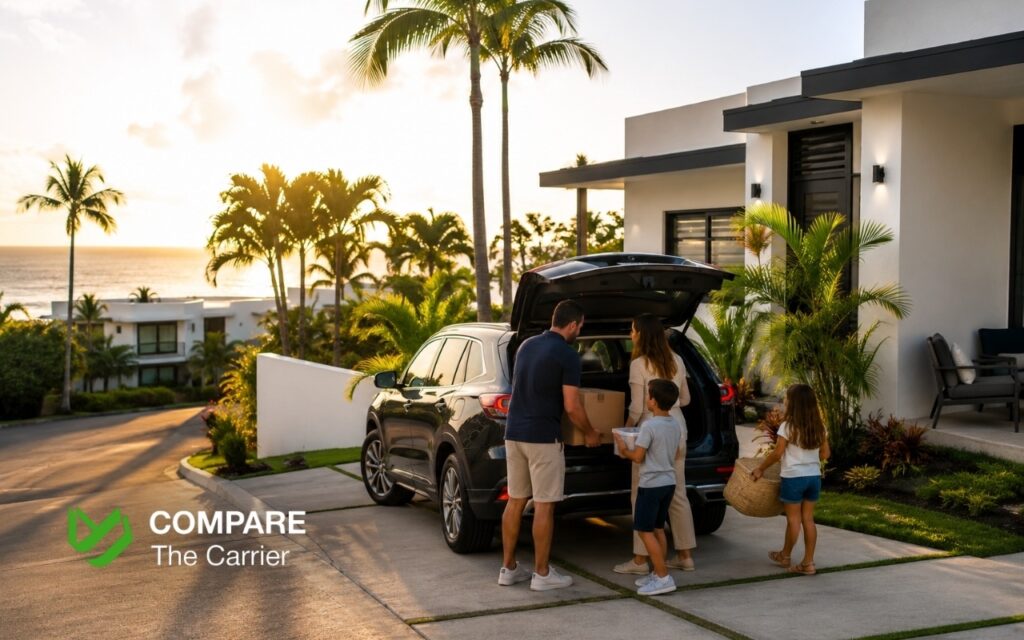  Family successfully settled in Puerto Rico after relocating with their vehicle from the mainland.