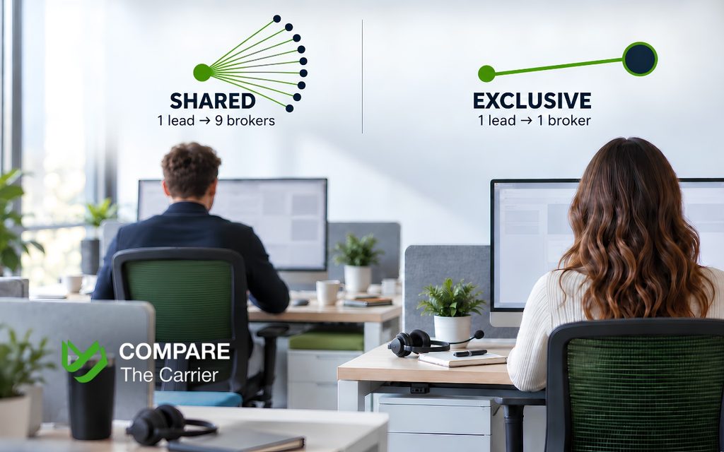 CTC B2C - Blog Article Illustrations - 450 Comparison of shared and exclusive auto transport leads for brokers.